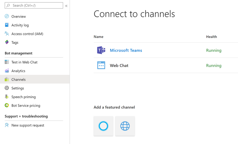 Teams Channel Registration