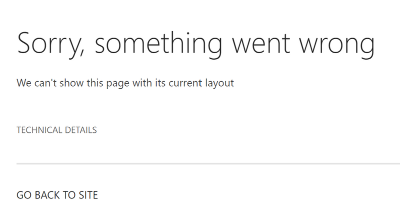 SharePoint Error Page